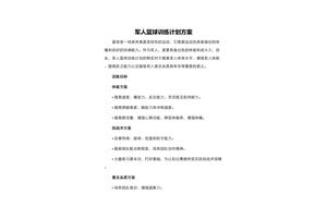 篮球队训练实施方案模板